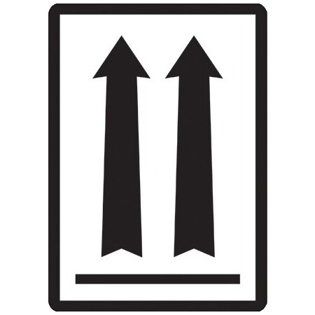 Bsc Preferred 3 x 4 1/4'' - two up arrows over black bar Labels BUY00020113